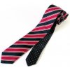 Kravata Lee-Openheimer hedvábná kravata červeno-modrý proužek twin