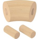 KP Spojka (koleno, přechod) madla 45° pr.42 mm, výška 65 mm, nelakovaný přírodní dub, pro nerezové zábradlí a schodiště KSD-42-2 – Hledejceny.cz