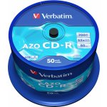 Verbatim CD-R 700MB 52x, Super AZO, spindle, 50ks (43343) – Zbozi.Blesk.cz