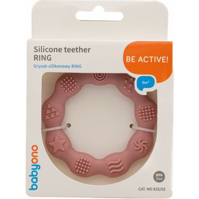 Baby Ono kousátko pro kojence silikon kroužek růžová 825/02 – Hledejceny.cz