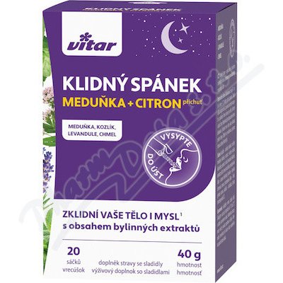 Vitar Klidný spánek meduňka+citron 20x2 g – Zbozi.Blesk.cz