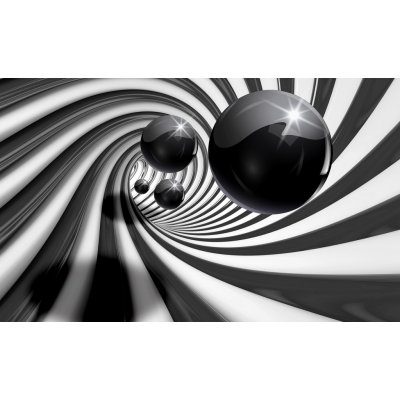 ForWall 3D Fototapeta Černobílá abstrakce papír 368 x 254 cm – Zboží Mobilmania