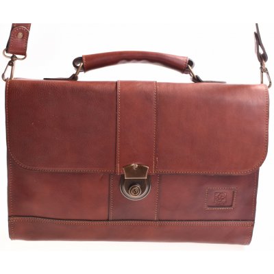 Kubát pánská ručně šitá kožená aktovka 18542 koňaková – Hledejceny.cz