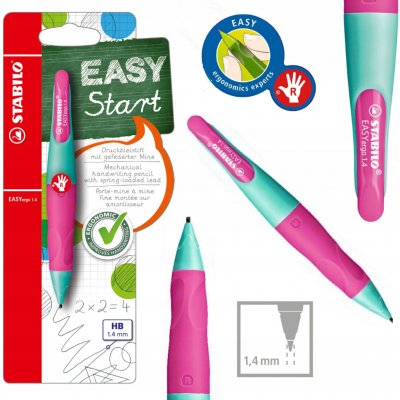 Stabilo EASYergo 1,4 mm pro praváky tyrkysovo-růžová – Zboží Živě