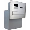 Poštovní schránka 1x poštovní schránka F-041 k zazdění do sloupku + čelní deska s 1x zvonkem a kamerou GOLMAR - digitální systém - NEREZ / šedá