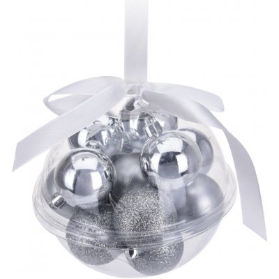 Home Styling Collection Vánoční ozdoby 14 ks ? 4 cm barva stříbrná – Hledejceny.cz