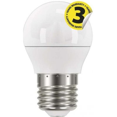 Emos LED žárovka MINI GLOBE, 6W/40W E27, WW teplá bílá, 470 lm, Classic A+ – Zboží Mobilmania