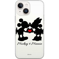 Pouzdro AppleMix DISNEY Apple iPhone 12 / 12 Pro - zamilovaní Mickey a Minnie - gumové - čiré