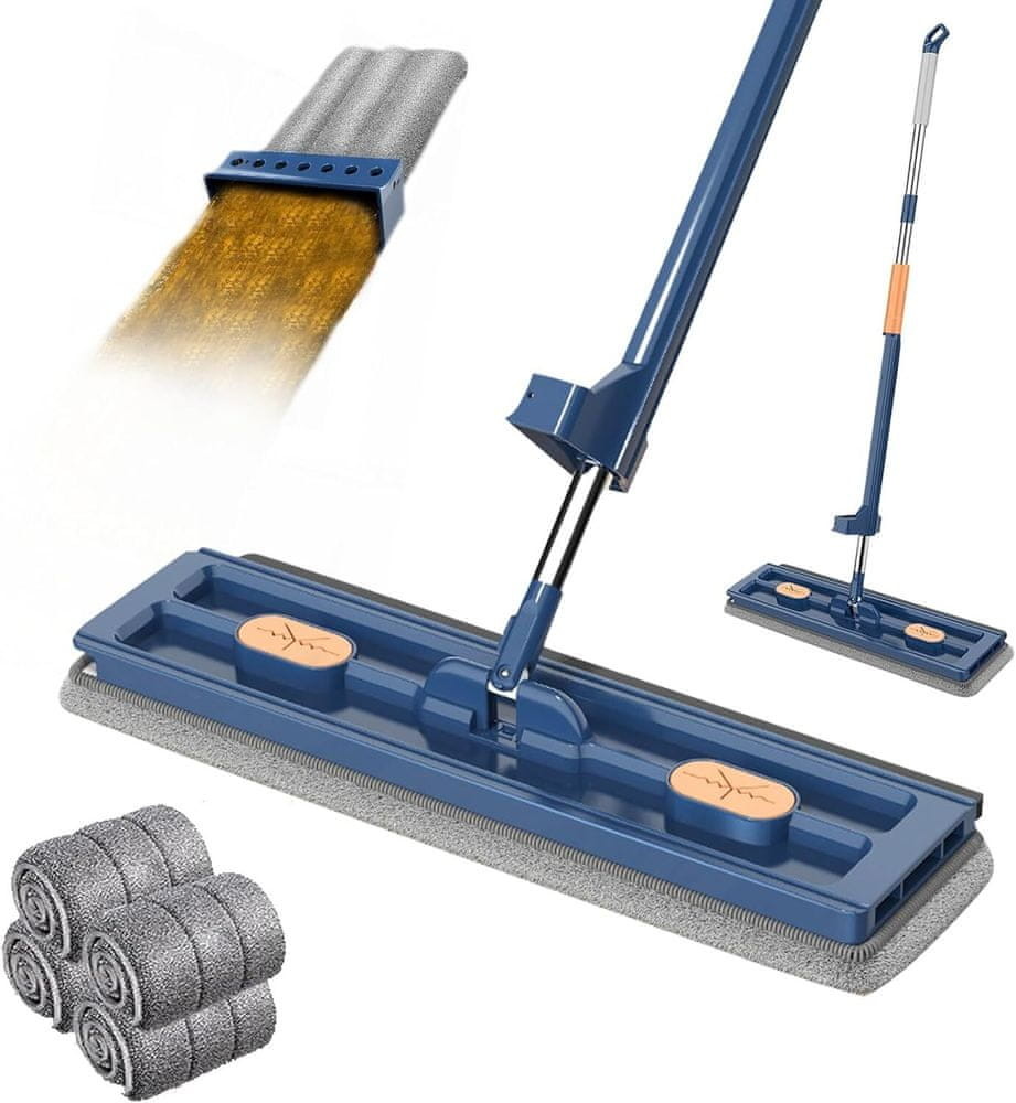 Home & Marker Mop na Čištění podlah Plochý Samoždímací 42 × 12 cm 1 mop + 2 utěrky | SVEEPA