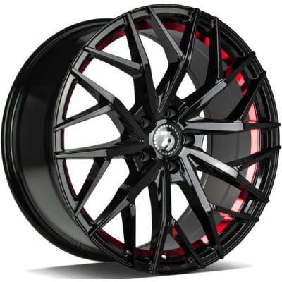 Seventy9 Sv-C 7,5x17 5x112 ET40 gloss black red inner lip | Zboží Auto