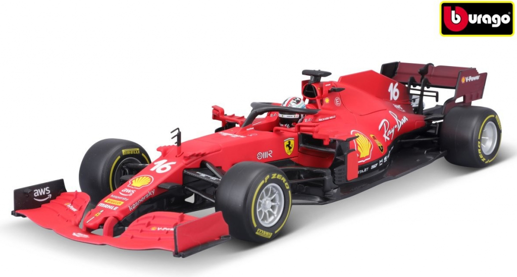 BBurago Model Scuderia Ferrari F1-75 16 Charles Leclerc 2022 1:18