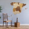 Nástěnné mapy Dřevěná mapa Španělska 70 x 56 cm
