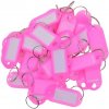 Přívěsky na klíče BAYLI 100 ks kroužků na klíče pro označování Unicoloured colour pink