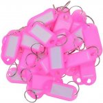 BAYLI 100 ks kroužků na klíče pro označování Unicoloured colour pink – Sleviste.cz
