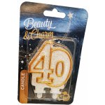 Godan Dortová svíčka číslo 40 zlatá – Zboží Mobilmania