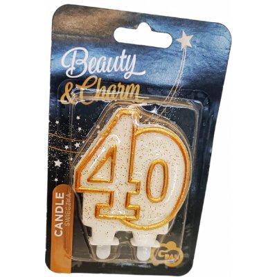 Godan Dortová svíčka číslo 40 zlatá – Zboží Mobilmania