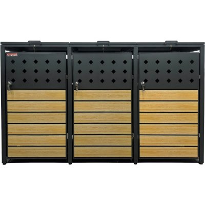 Scorpion Přístřešek na popelnice D01GW3Z antracit hnědý – Zboží Mobilmania