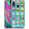 Pouzdro a kryt na mobilní telefon Samsung Pouzdro Head Case Samsung Galaxy A40 SOVIČKY ZELENÉ