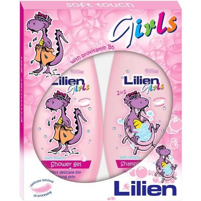 Lilien Girls dětský sprchový gel + pěna 2 x 400 ml dárková sada – Zboží Mobilmania