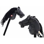 Plyšová hlava koně na tyči Hobby Horse Longhair Black Sounds – Zboží Dáma