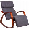 Houpací křeslo modernHOME Houpací křeslo chaise lounge lískový ořech/charo TXRC-02 WALNUT/CHARO