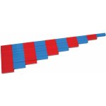 Montessori C010 Červeno-modré tyče z bukového dřeva – Zboží Dáma