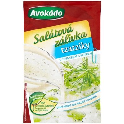Avokádo Salátová zálivka tzatziky s česnekem a koprem 8 g – Zboží Dáma