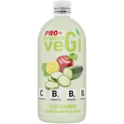 PRO+ Vegetables Nesycený nízkoenergetický nápoj okurka citron jablko máta 0,75 l