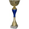 Pohár a trofej Kovový pohár Zlato-modrý 32 cm 12 cm