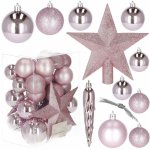SPRINGOS Vánoční ozdoby růžové mix sada 33ks CA1145-XG – Zboží Dáma