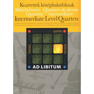 AD LIBITUM Intermediate Level Quartets komorní hudba pro volitelné nástroje – Zboží Mobilmania