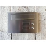 Poštovní schránka pro zazdění nastavitelná 30-50 cm - NEREZ, 2x zvonek, 2x jmenovka – Hledejceny.cz