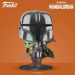 Funko Pop! Star Wars The Mandalorian Mandalorian with Baby Yoda 25 cm Super Sized – Zboží Mobilmania