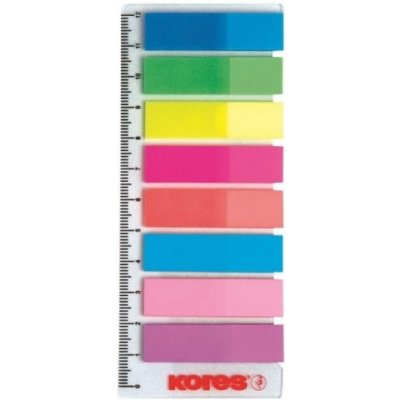 Záložky samolepicí Kores 12 x 45 mm, 8 x 25 ks – Zboží Dáma