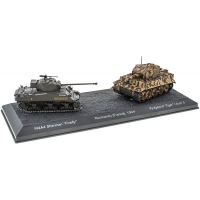 Atlas Models set Pz.Kpfw.VI Ausf.E Tiger I. vs. M4A4 Sherman Firefly, Normandie, Francie, 1944, 1/72 – Zboží Mobilmania