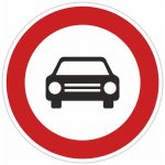Dopravní značka B3a, Zákaz vjezdu všech motorových vozidel s výjimkou motocyklů bez postranního vozíku Dopravní značka 700 mm kruh – Zboží Dáma