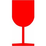 Walteco Křehké/Fragile - piktogram - červený, 70x100mm, samolepka , 20121 – Zboží Dáma