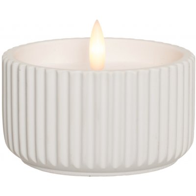 Finnlumor LED vosková svíčka s 3D plamenem, Ø 10 cm, bílá bílý – Hledejceny.cz