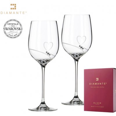 Crystalex Bohemia Glass Sklenice na červené víno se Swarovski Elements Romance Elixír Red Wine 450 ml – Hledejceny.cz