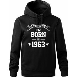 Legends are born in 1963 Oversized mikina dámská Moon kratší + širší Černá