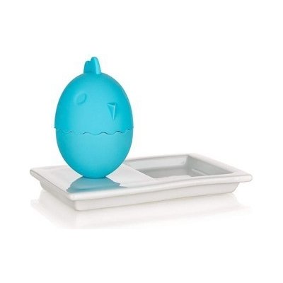 BANQUET Kalíšek na vajíčka s talířkem COLOR PLUS Blue 13,8 x 8,8 cm – Zboží Dáma