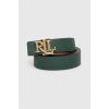 Pásek Ralph Lauren Oboustranný kožený pásek Lauren dámský zelená 412912039