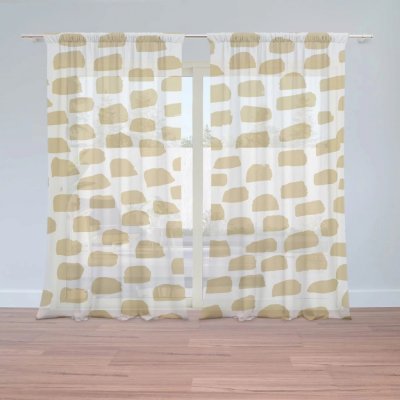 Záclony Zlaté tahy štětcem: 2 ks - 150x250 cm - Sablio – Hledejceny.cz