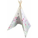 Dětský stan G21 81032 Teepee Jarní louka růžové kvítky – Zboží Dáma