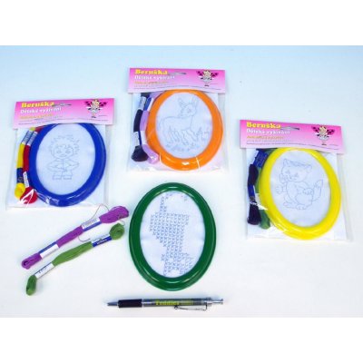 Teddies Vyšívání rámeček na pověšení předloha 2 příze – Zboží Mobilmania