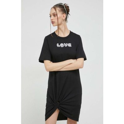 Love Moschino Bavlněné šaty mini W.5.C60.02.M.4405 černá – Zboží Mobilmania