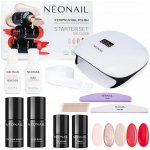 NeoNail Starter Set LED Lamp Display 36W/48 1 ks + Sexy Red gelový lak na nehty 3 ml + Shiny Rose gelový lak na nehty 3 ml + Perfect Milk gelový lak na nehty 3 ml + Aloha Mood gelový lak na nehty 3 ml – Sleviste.cz