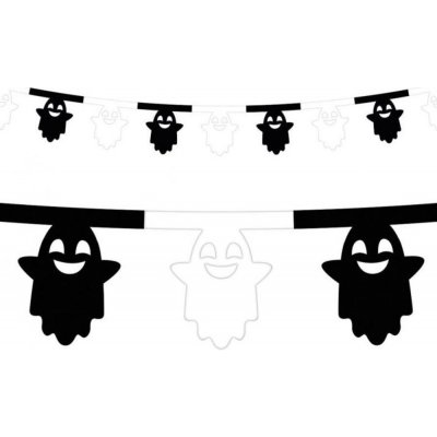 GODAN Girlanda duchové bíločerná Halloween Ghost 360 cm – Hledejceny.cz