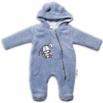 Baby Nellys Chlupáčkový overálek s kapucí Cute Bunny modrý – Zboží Dáma