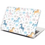 Sablio Samolepka na notebook Duhoví jednorožci - 29x20 cm – Zboží Živě